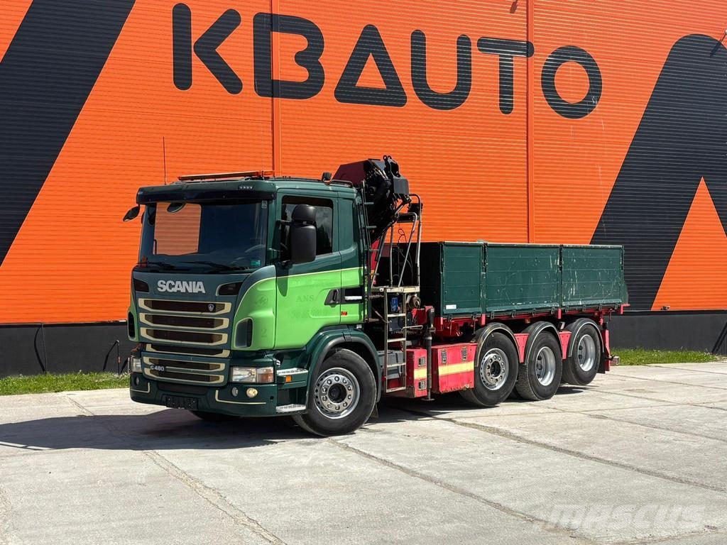 Scania G 480 8x2/4 HMF 2620K YEAR 2018 / BOX L=5414 mm Camiones grúa