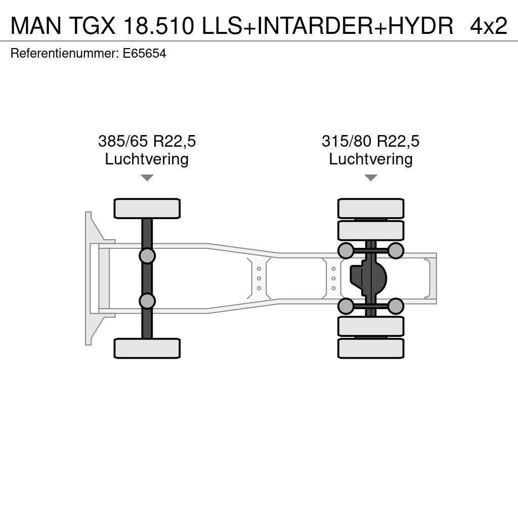 MAN TGX 18.510 LLS+INTARDER+HYDR Çekiciler