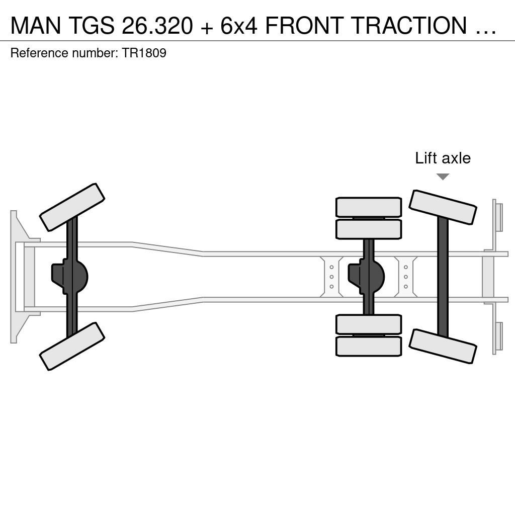 MAN TGS 26.320 + 6x4 FRONT TRACTION + STEERING/LIFT AX Grúas todo terreno