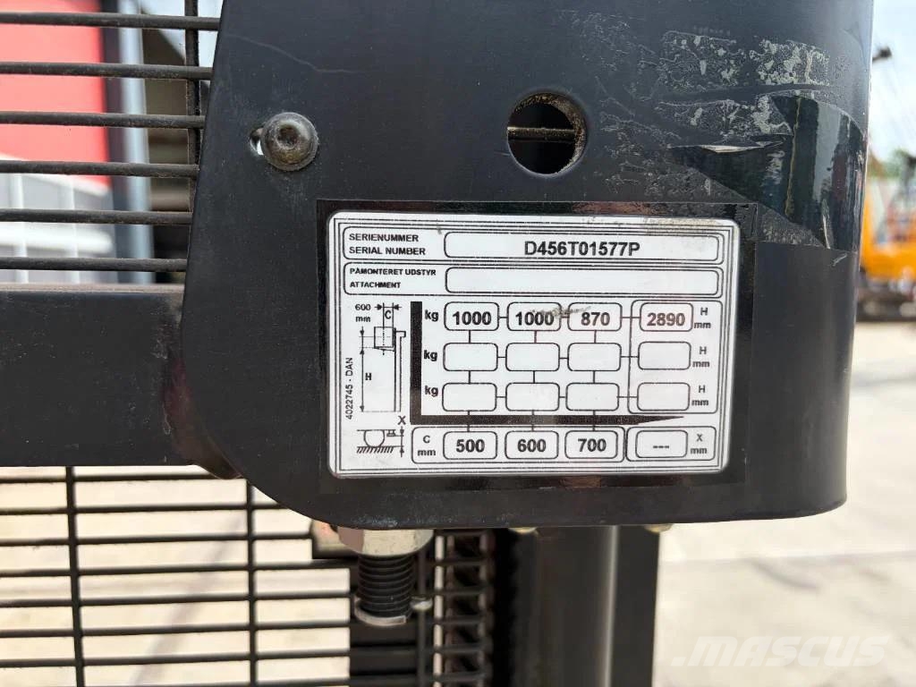 Hyster S1.0 1000kg Stapelaar Ručni električni viljuškar