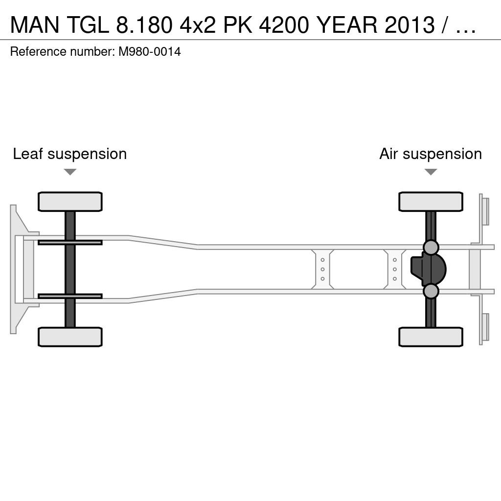MAN TGL 8.180 4x2 PK 4200 YEAR 2013 / PLATFORM L=3710 Camioane cu macara