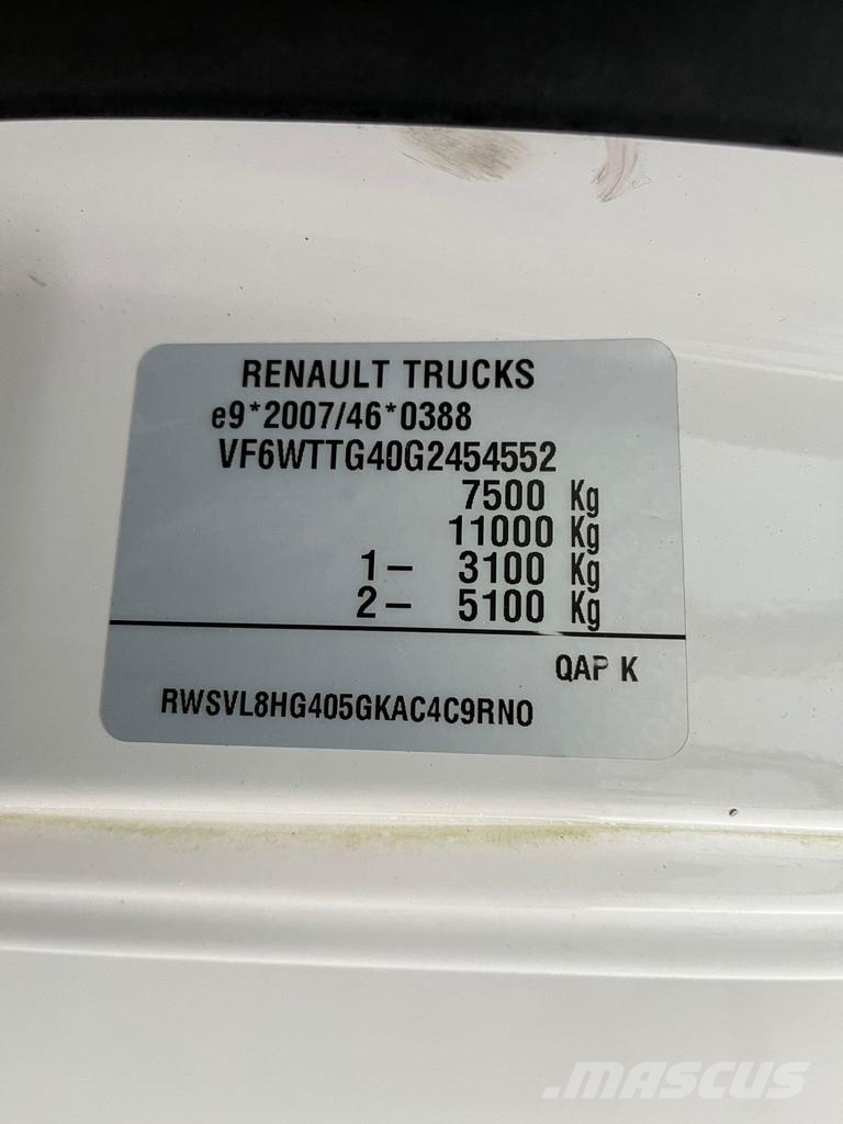 Renault D 7.5 4x2 ONLY 34247 km ! / BOX L=6309 mm Camiones con caja de remolque