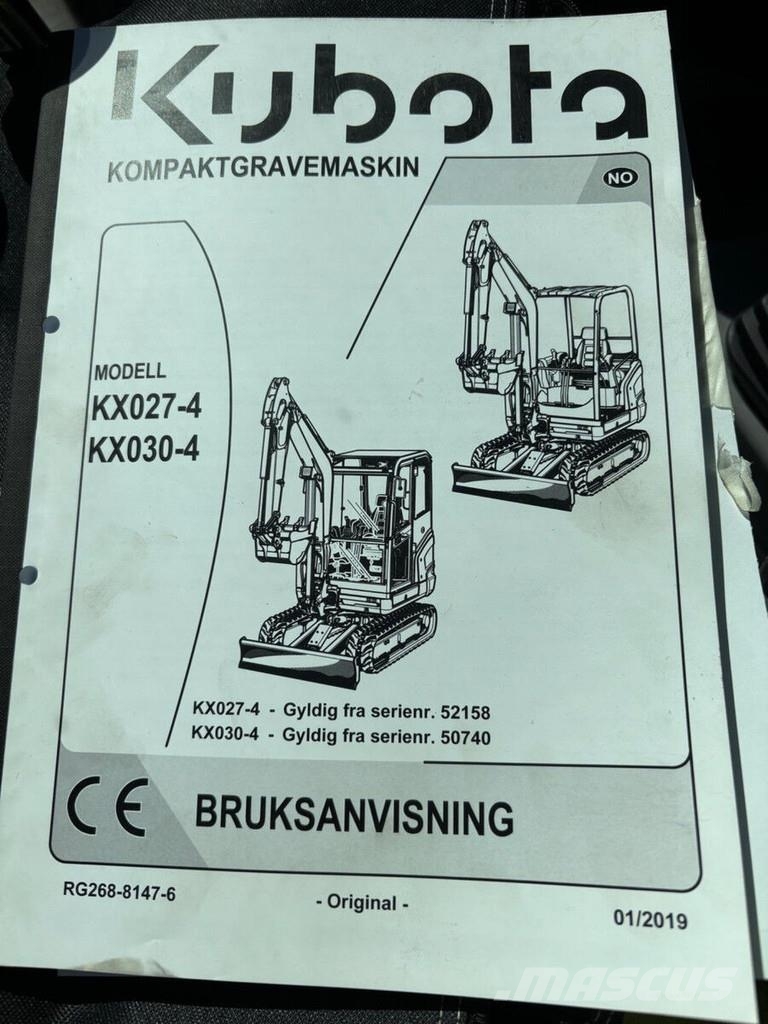 Kubota KX 027- 4 Miniexcavadoras