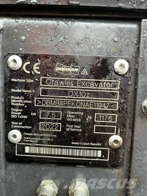 Doosan DX 10 Z Minigraafmachines < 7t