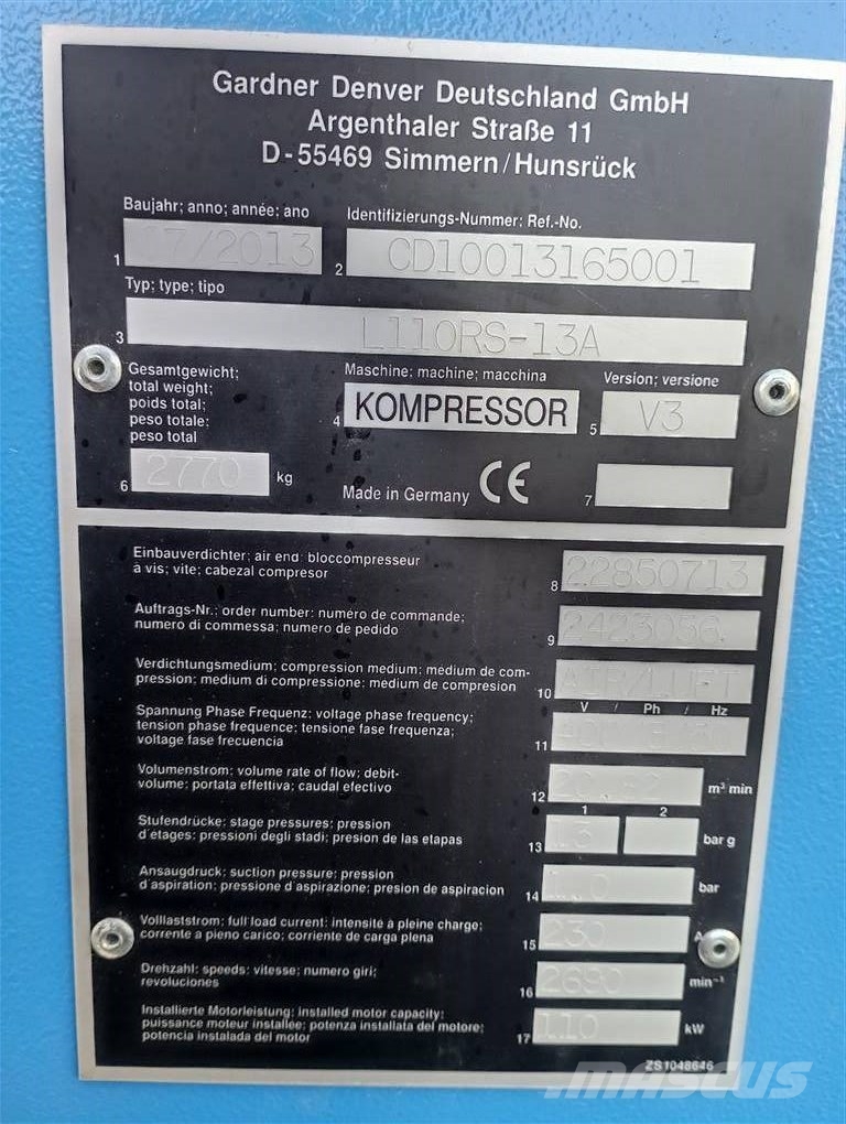 Compair L110RS-13A Kompressoren