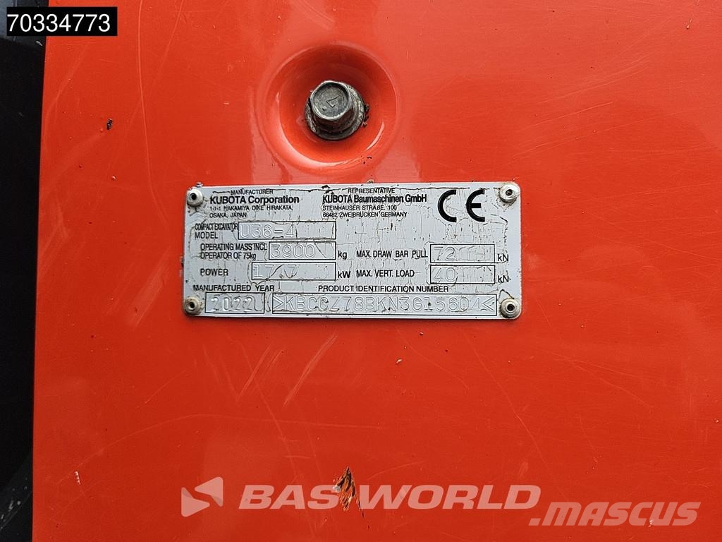 Kubota U36 -4 Mini bageri < 7t