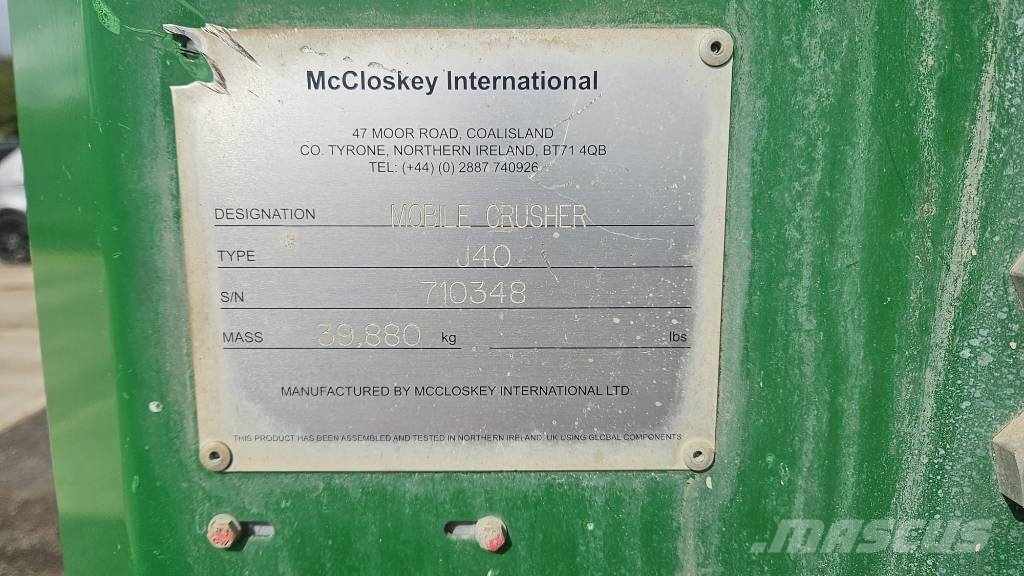 McCloskey J40 Knusere - anlæg