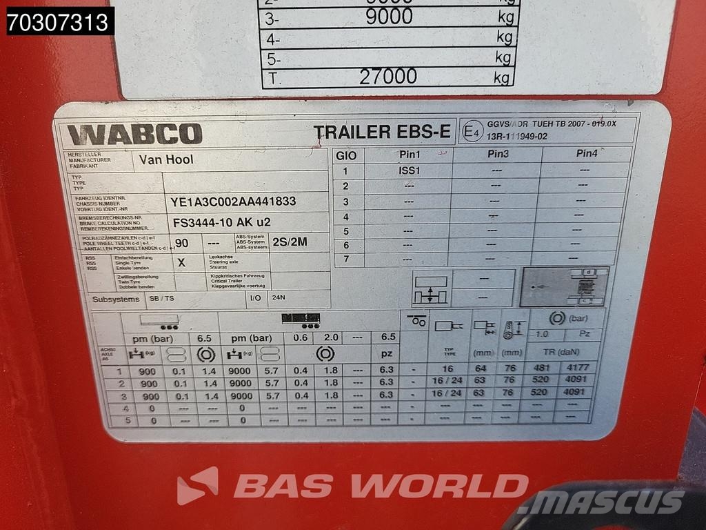 Van Hool 20ft Containerauflieger