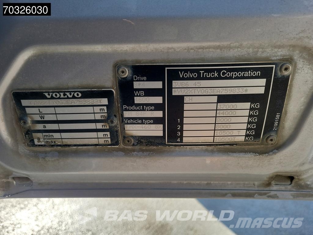 Volvo FMX 460 8X4 HIAB XR21Z59 Containers system Big-Axl Camiones polibrazo