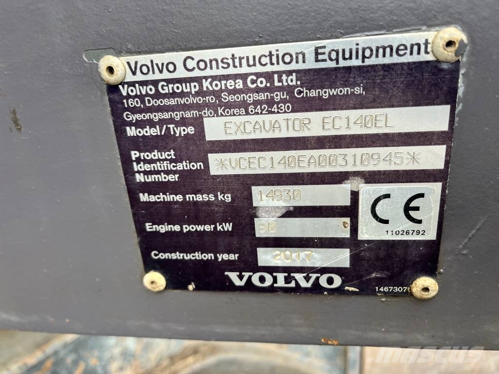 Volvo EC 140 EL حفارات زحافة