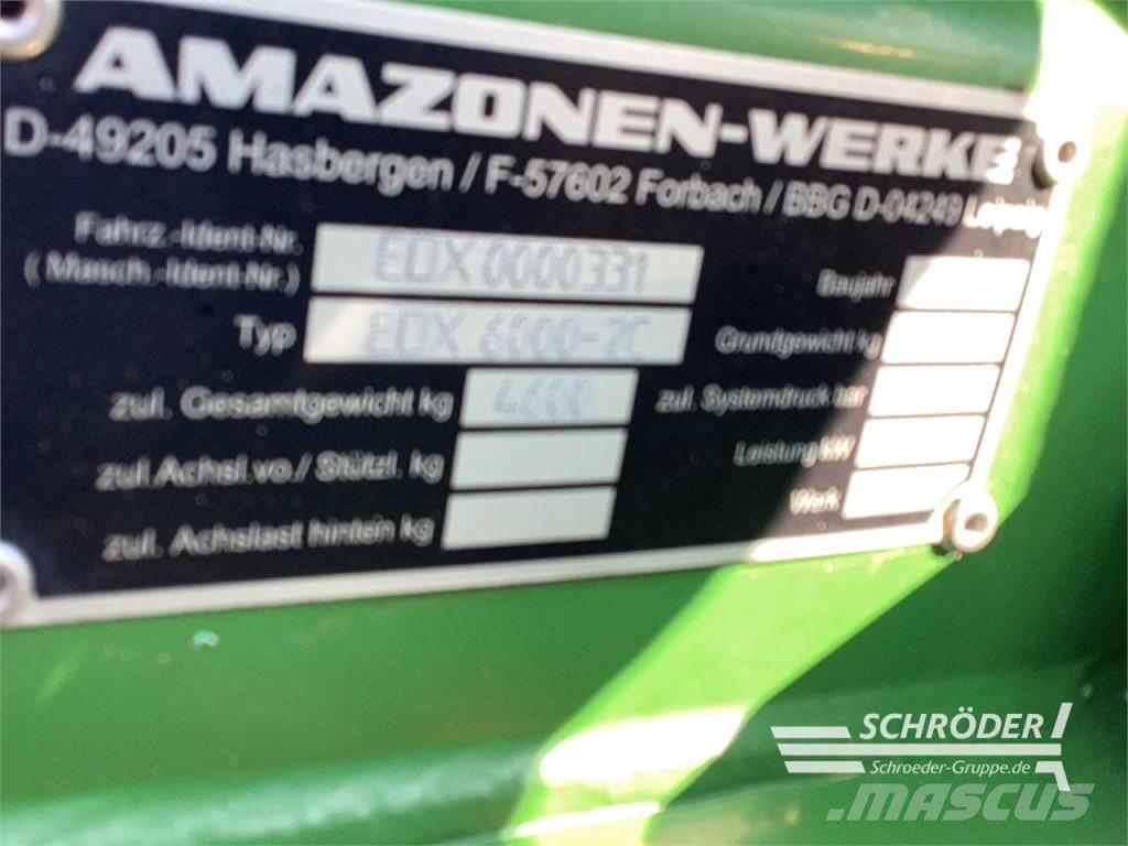 Amazone EDX 6000-2C 種蒔き機械