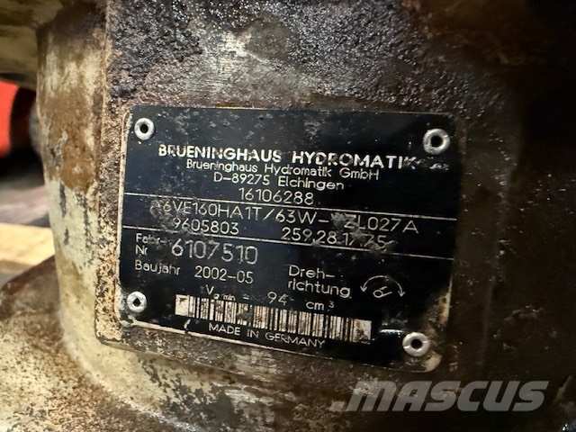 Brueninghaus Hydromatik A6VE160 USED TRAVEL MOTOR Hydraulics