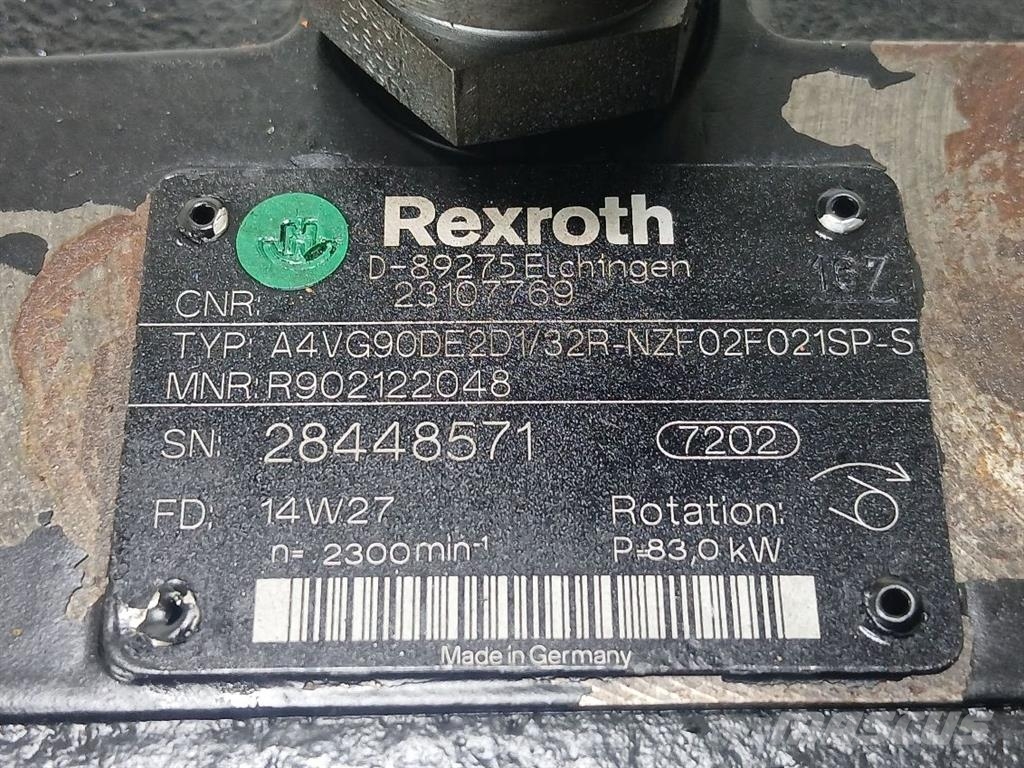 Rexroth A4VG90DE2D1/32R-R902122048-Drive pump/Fahrpumpe Hydrauliikka