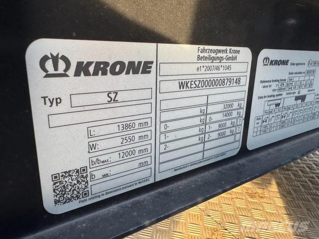 Krone SZ 2 AXLE BPW + STEERING + ZEPRO Z 2500-150 MA LIF Madelpoolhaagised