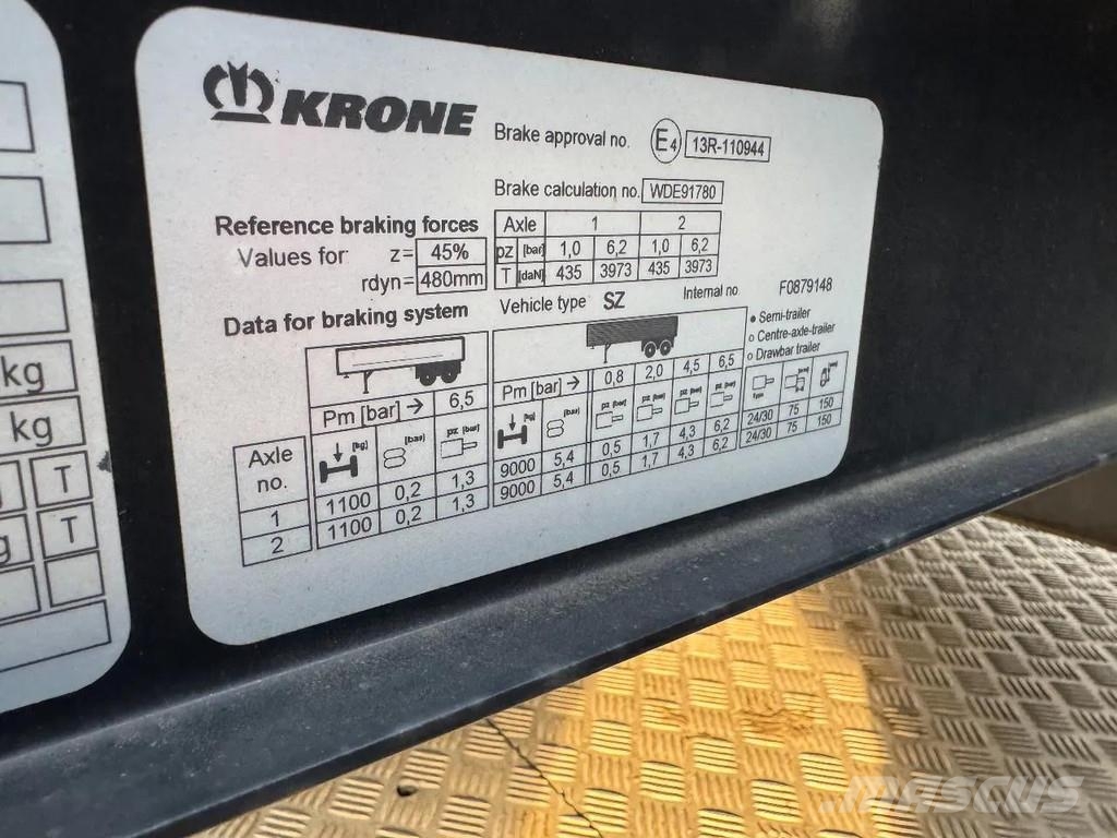 Krone SZ 2 AXLE BPW + STEERING + ZEPRO Z 2500-150 MA LIF Madelpoolhaagised