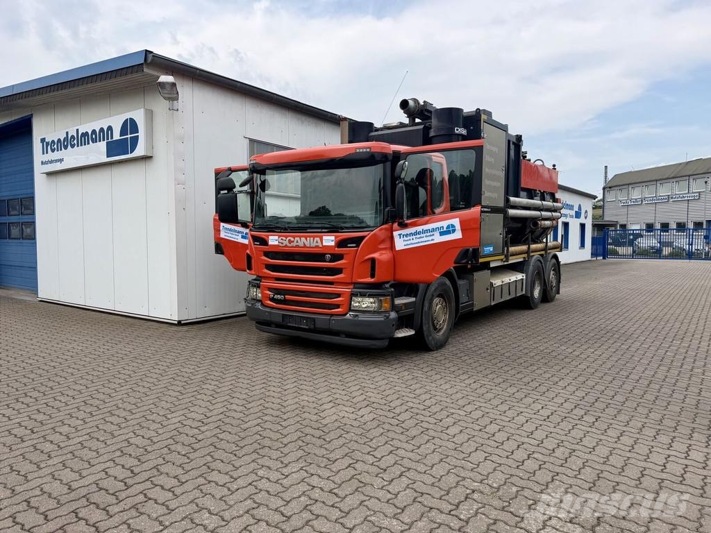 Scania P 450 6x2 mit DISAB Trockensauger mit Saugrüssel B 特种挖掘机