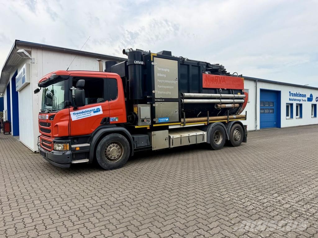 Scania P 450 6x2 mit DISAB Trockensauger mit Saugrüssel B 特种挖掘机