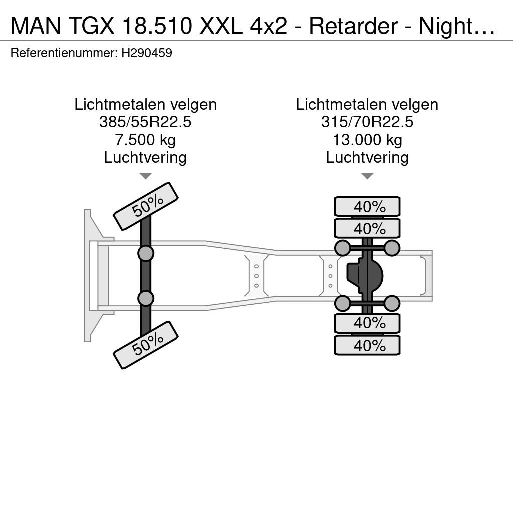 MAN TGX 18.510 XXL 4x2 - Retarder - Night clima - Full Vetopöytäautot