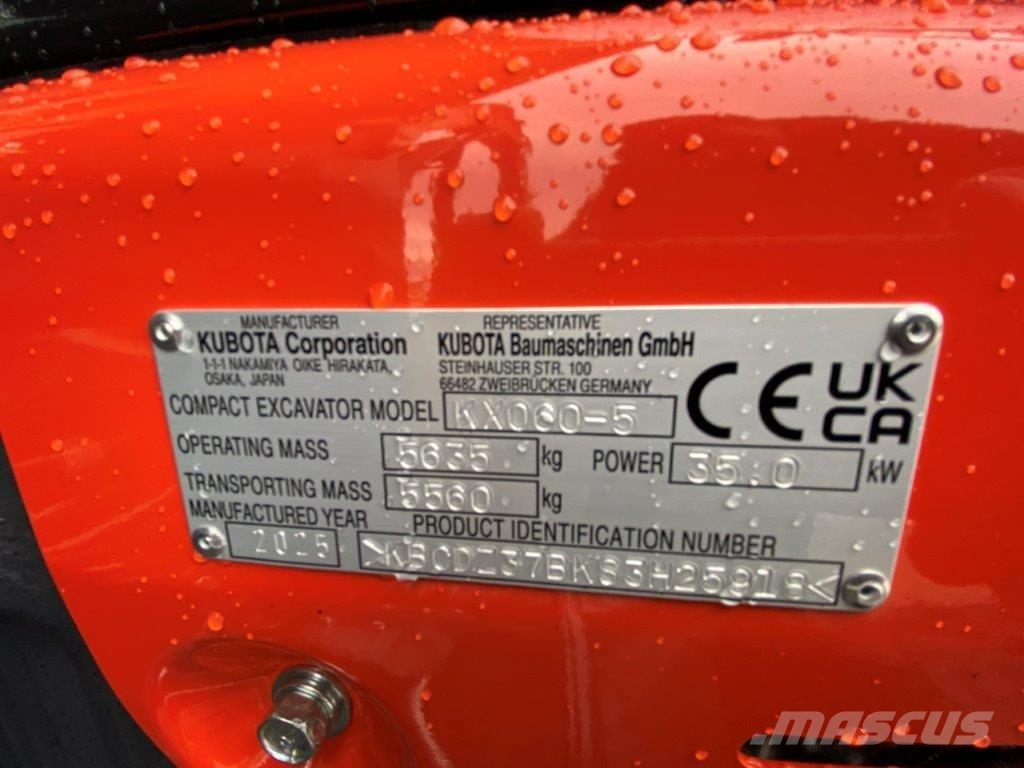 Kubota KX060-5 KGLS2F Power-Tilt KLIMA Kamera wie U56 حفارات صغيرة أقل من 7 طن (حفارات صغيرة)