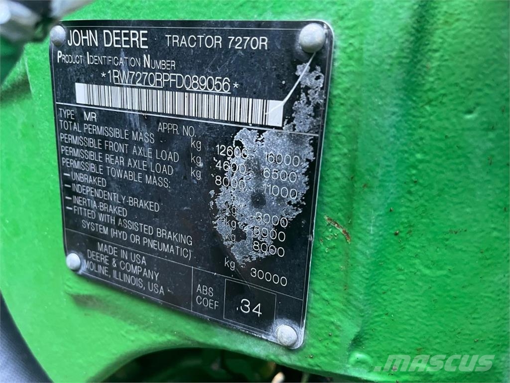 John Deere 7270R Lauksaimniecība- Citi