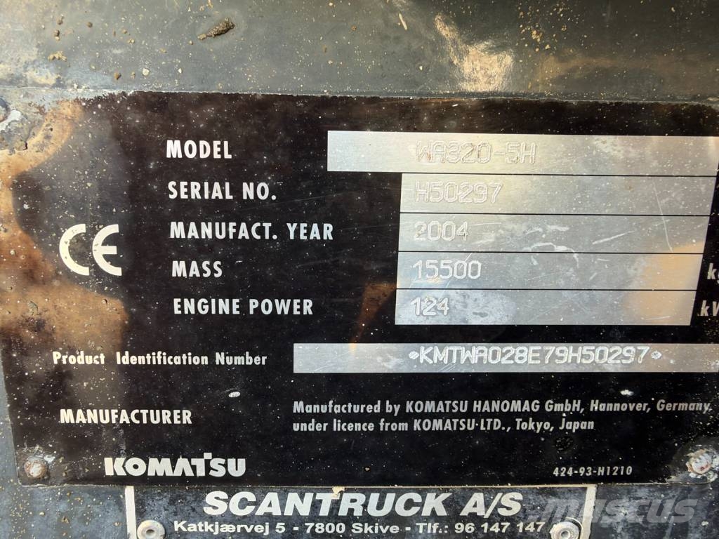 Komatsu WA320-5H 4x2 Wheelloader Læssemaskiner på hjul