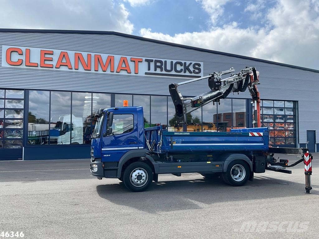 Mercedes-Benz Atego 1524 Euro 6 Atlas 10 Tonmeter laadkraan Just Camiones bañeras basculantes o volquetes