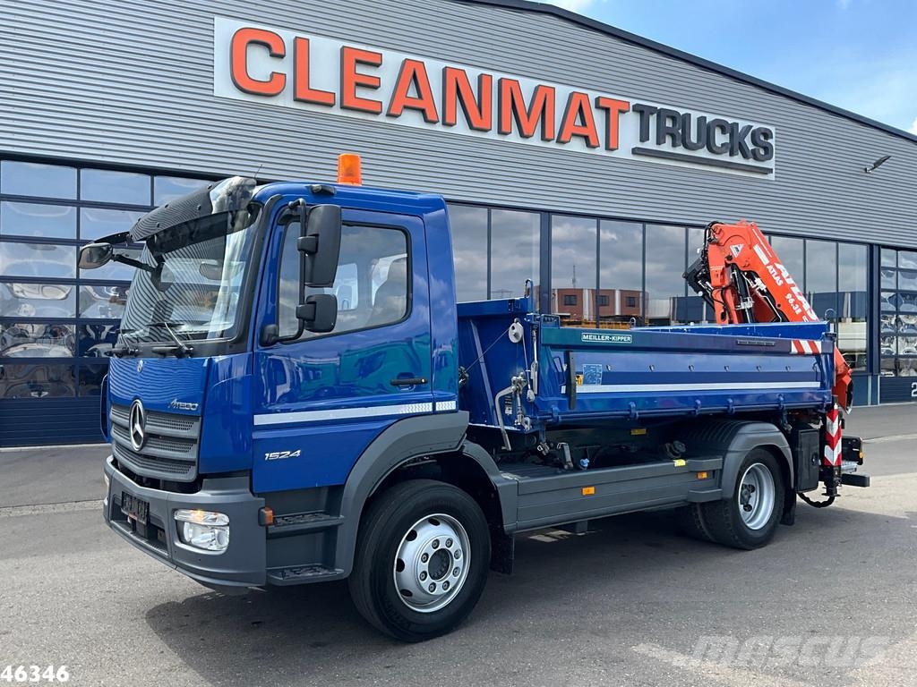 Mercedes-Benz Atego 1524 Euro 6 Atlas 10 Tonmeter laadkraan Just Camiones bañeras basculantes o volquetes