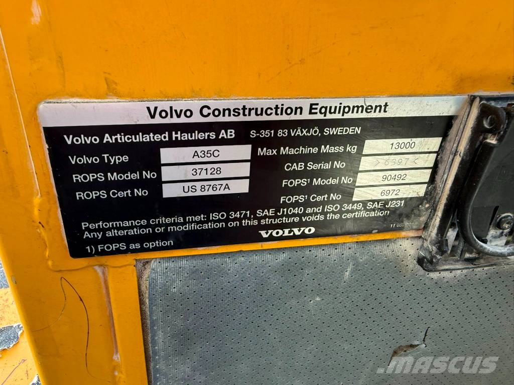 Volvo A35C **AVERÍA CAMBIO** Шарнирно-сочленённые самосвалы