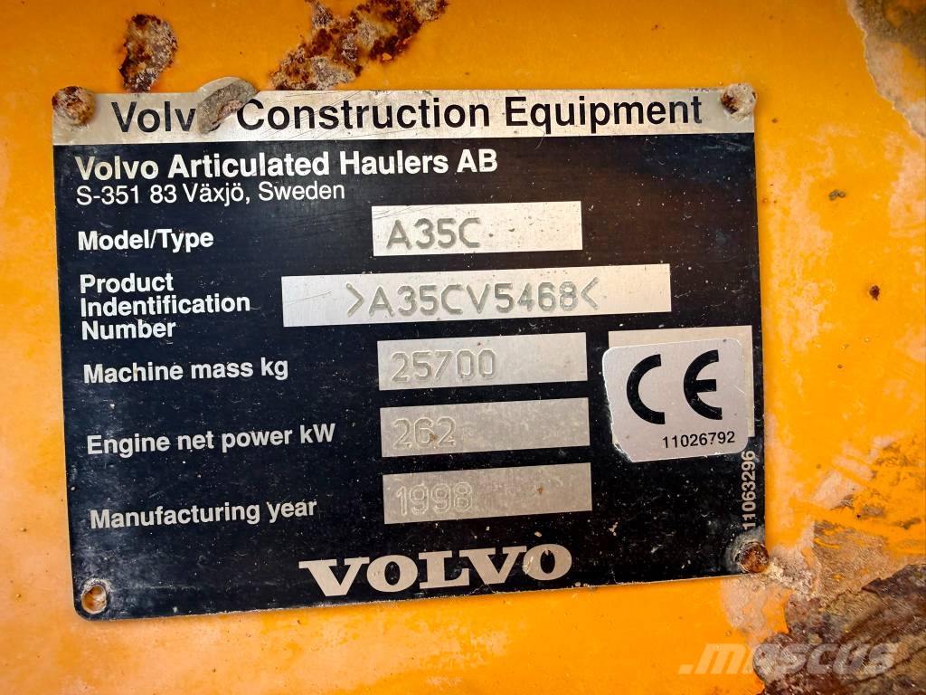Volvo A35C **AVERÍA CAMBIO** Шарнирно-сочленённые самосвалы