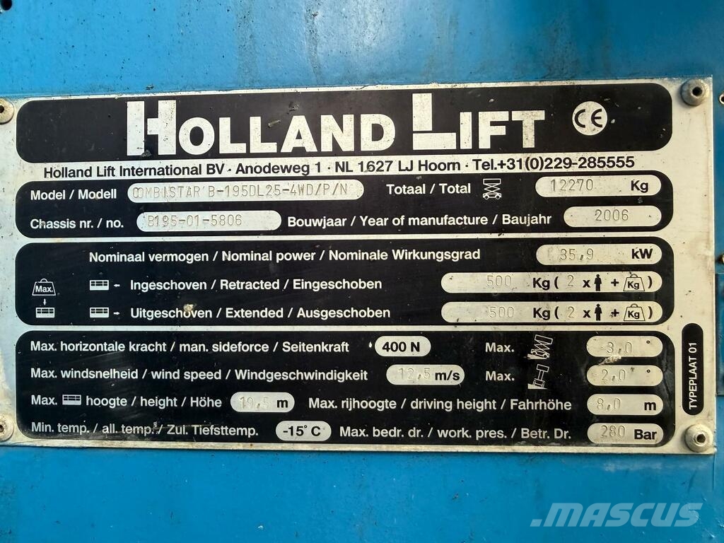 Holland Lift B 195 DL 25 4WD/P/N Käärtõstukid