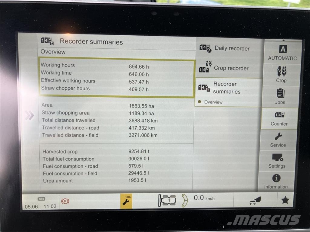 CLAAS USED 2023 TRION 730TT C/W V770 VARIO CUTTERBAR (82 حصادات