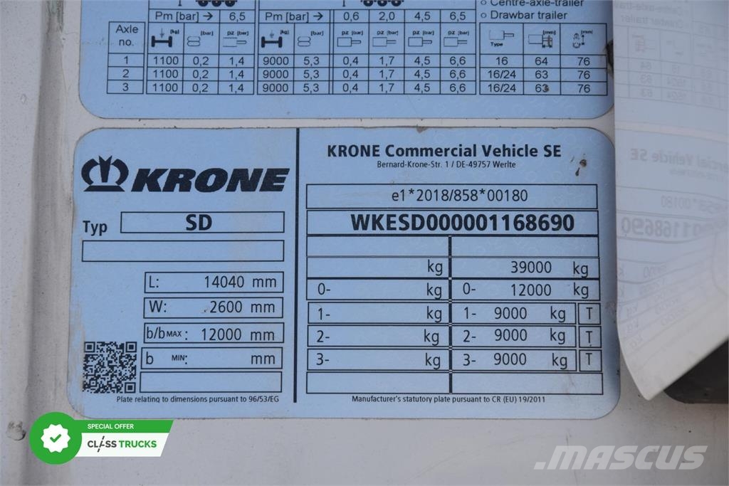 Krone SDR Cool Liner FP 60 ThermoKing SLXi 300 Priekabos šaldytuvai