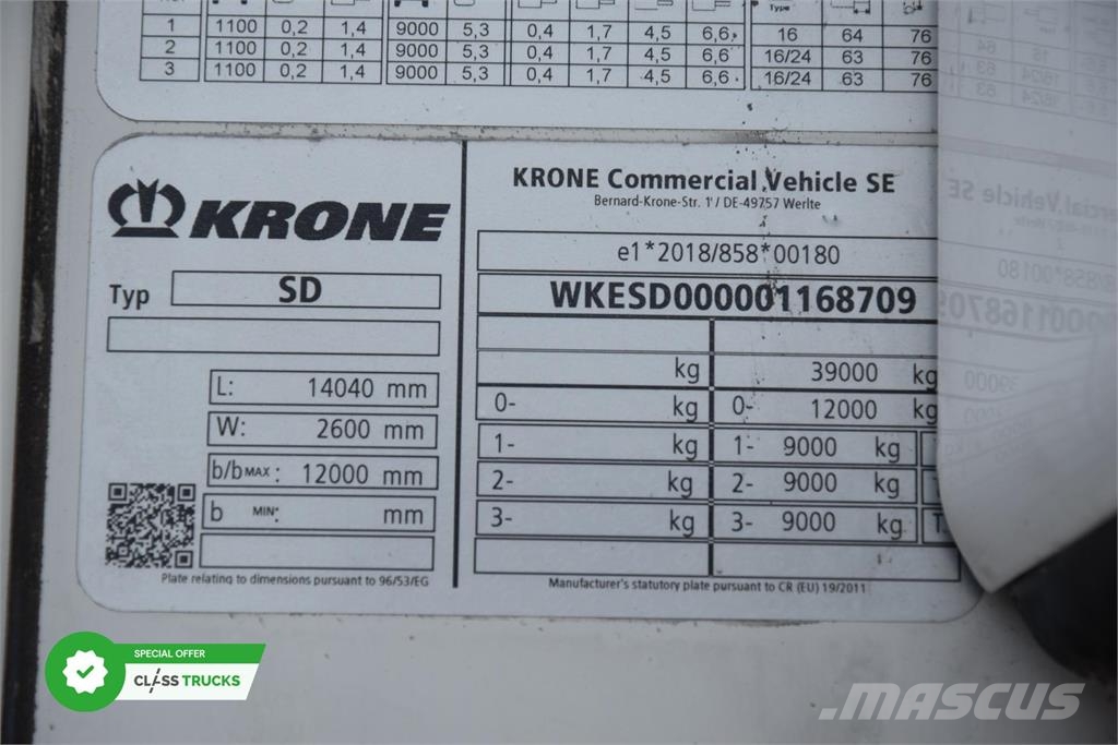 Krone SDR Cool Liner FP 60 ThermoKing SLXi 300 Priekabos šaldytuvai