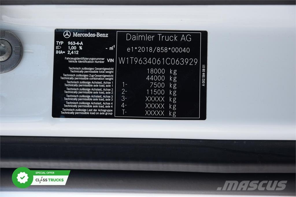 Mercedes-Benz Actros 5 1845 BigSpace MirrorCam 牵引车