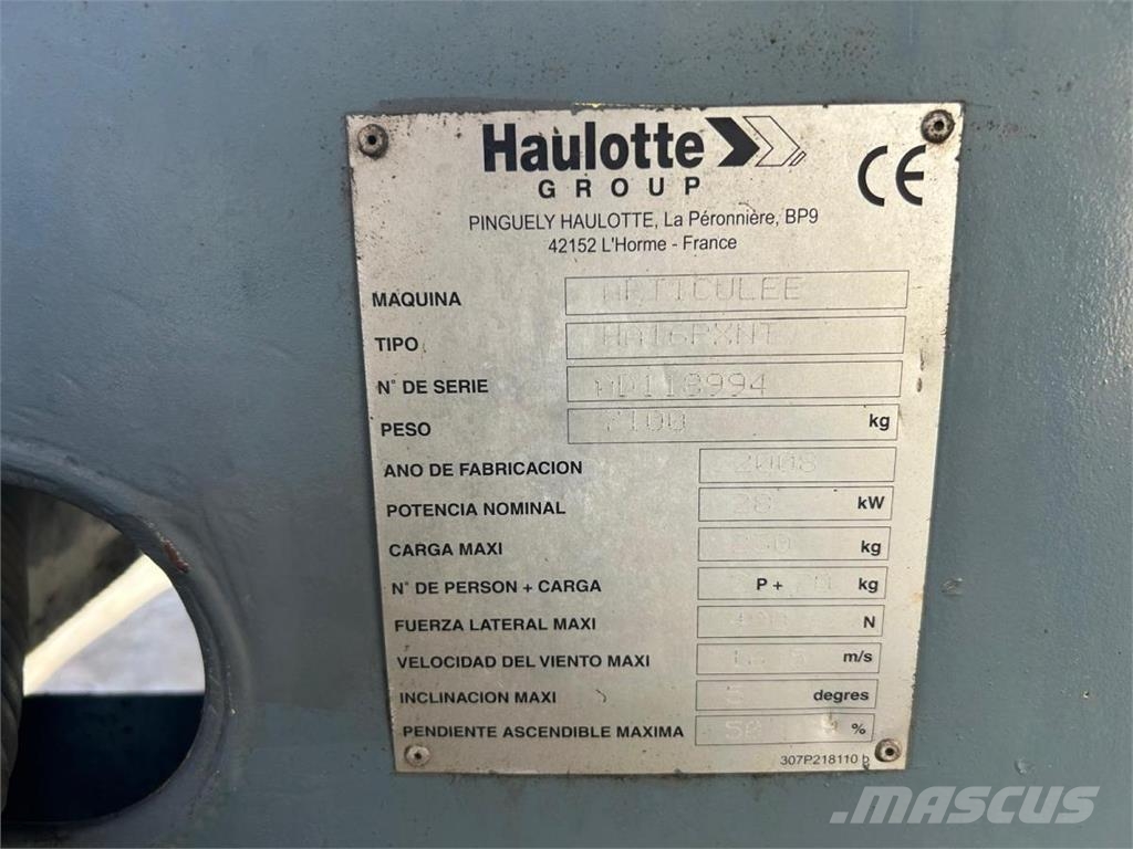 Haulotte HA 16 PX Zglobne dvižne ploščadi