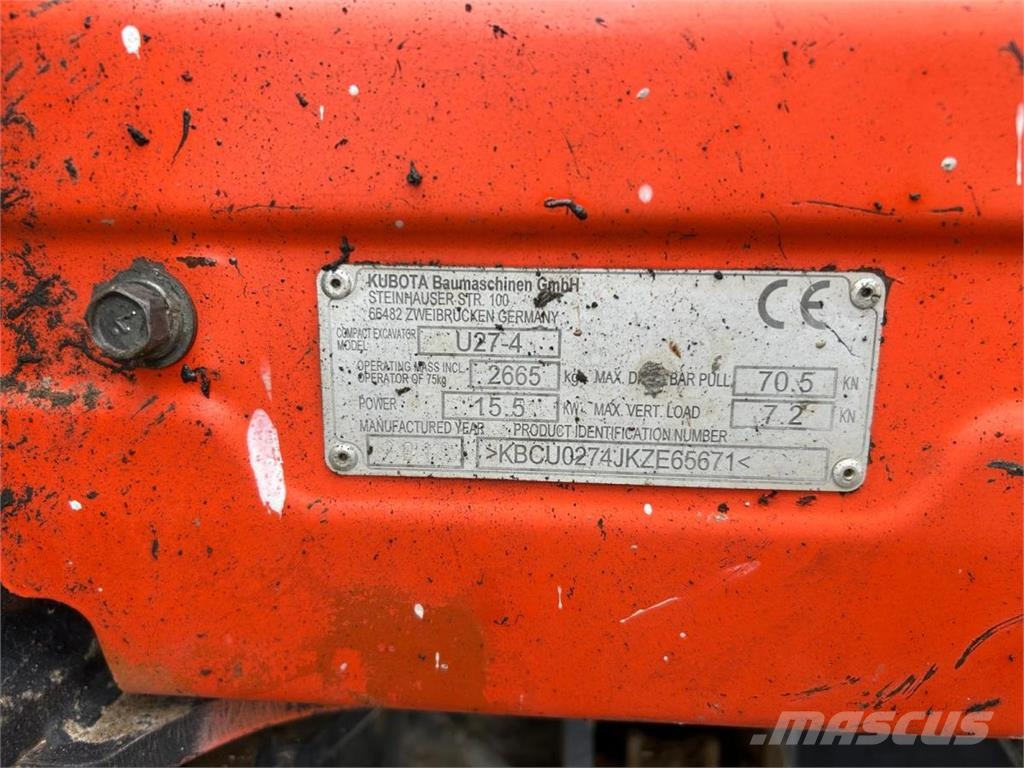 Kubota KX 027-4 Mini excavadoras < 7t
