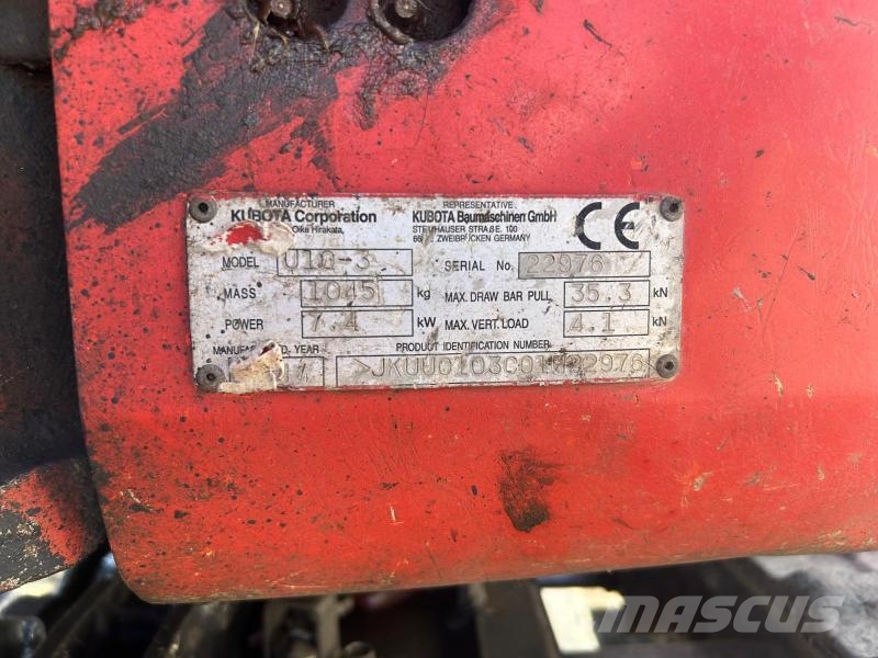 Kubota U10-3 حفارات صغيرة أقل من 7 طن (حفارات صغيرة)