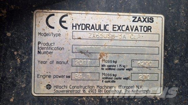 Hitachi ZX65 USB-5A CLP Pásová rýpadla