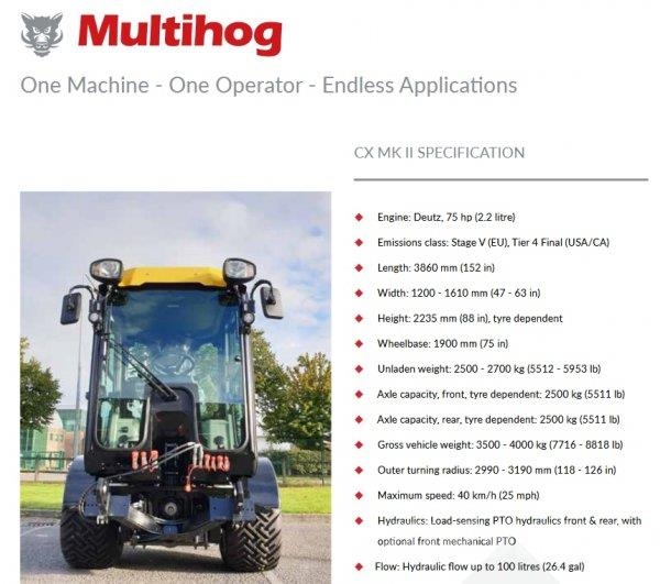 _JINÉ (IR) Multihog - CX 75 MKII Riding mowers