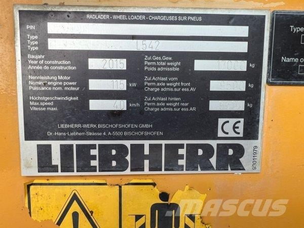 Liebherr L542 Kolové nakladače