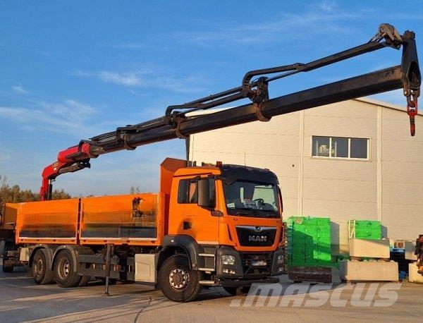 MAN TGS 26.440 +Palfinger PK26001 +Schwarzmüller Flaksläp