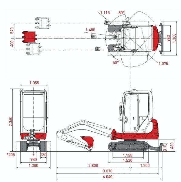 Takeuchi TB 216 Miniekskavaatorid < 7 t