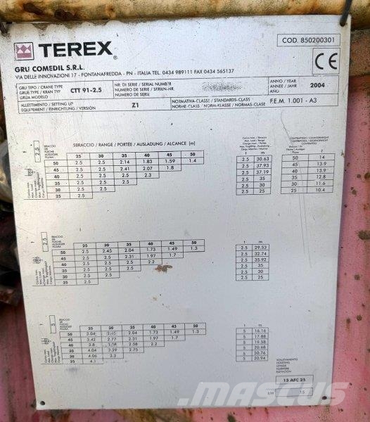 Terex (IT) GRU - Comedil CTT 91-2.5 TS12 Grúas torre