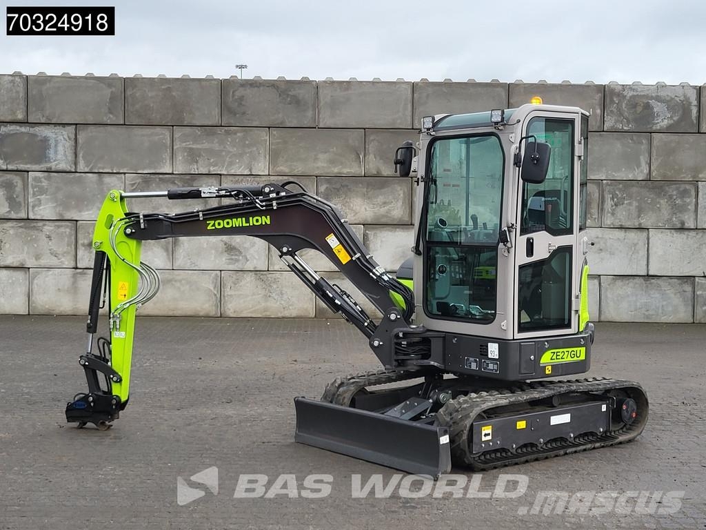 Zoomlion ZE27 GU KUBOTA ENGINE - PIN ON - CE CERTIFIED Minigravere <7t