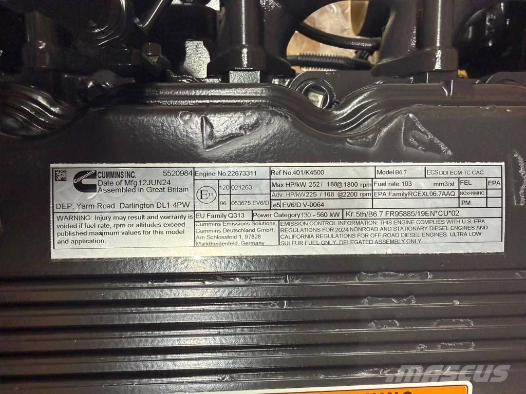 Cummins B6.7 Motores agrícolas