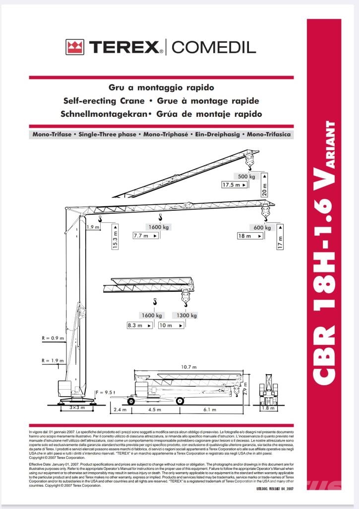 Terex Comedil CBR 18 رافعات ذاتية الارتفاع