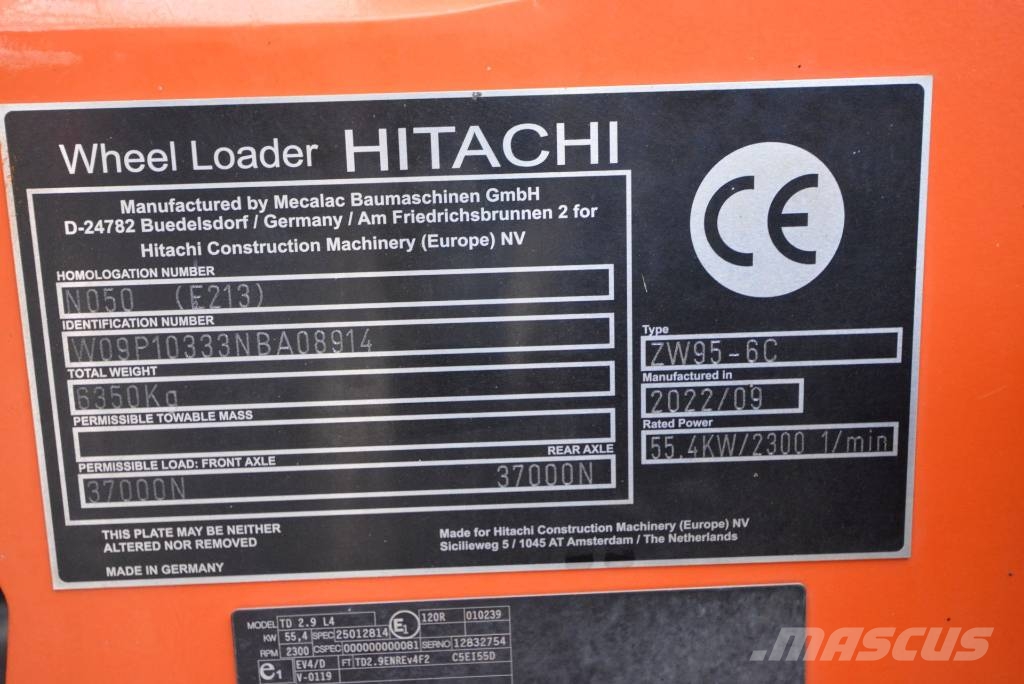 Hitachi ZW 95-6 C Wielladers