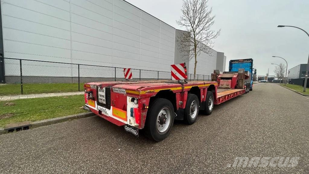 Nooteboom euro | 3 asser | pendel x | gieksleuf | 4 m uitsch نصف مقطورة مسطحة منخفضة