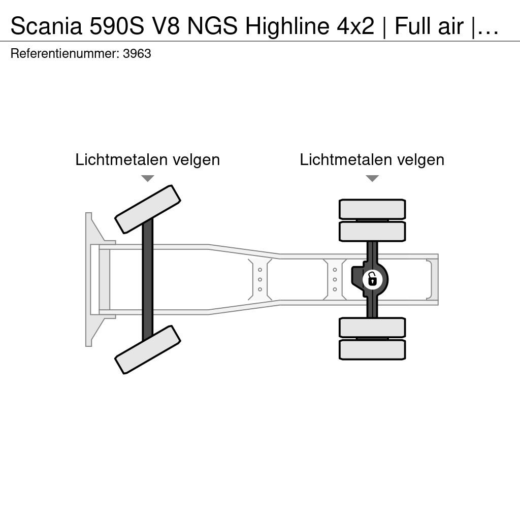 Scania 590S V8 NGS Highline 4x2 | Full air | Park cool | Τράκτορες