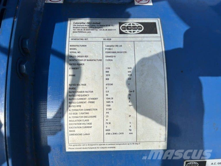 FG Wilson P1100-1 - Unused - 1100 kVa - 9 units in stock Naftové generátory
